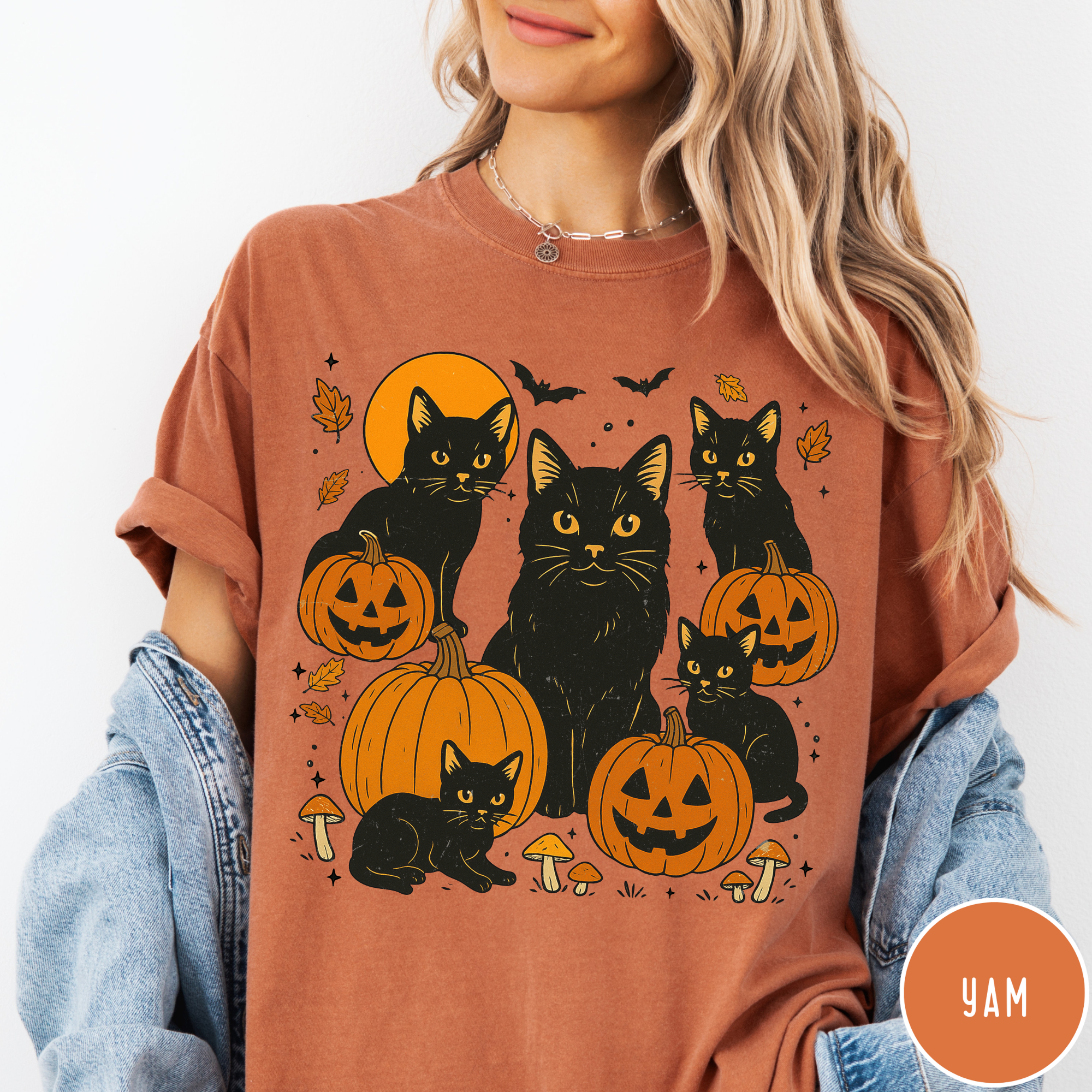 Black Cats & Pumpkins T-Shirt