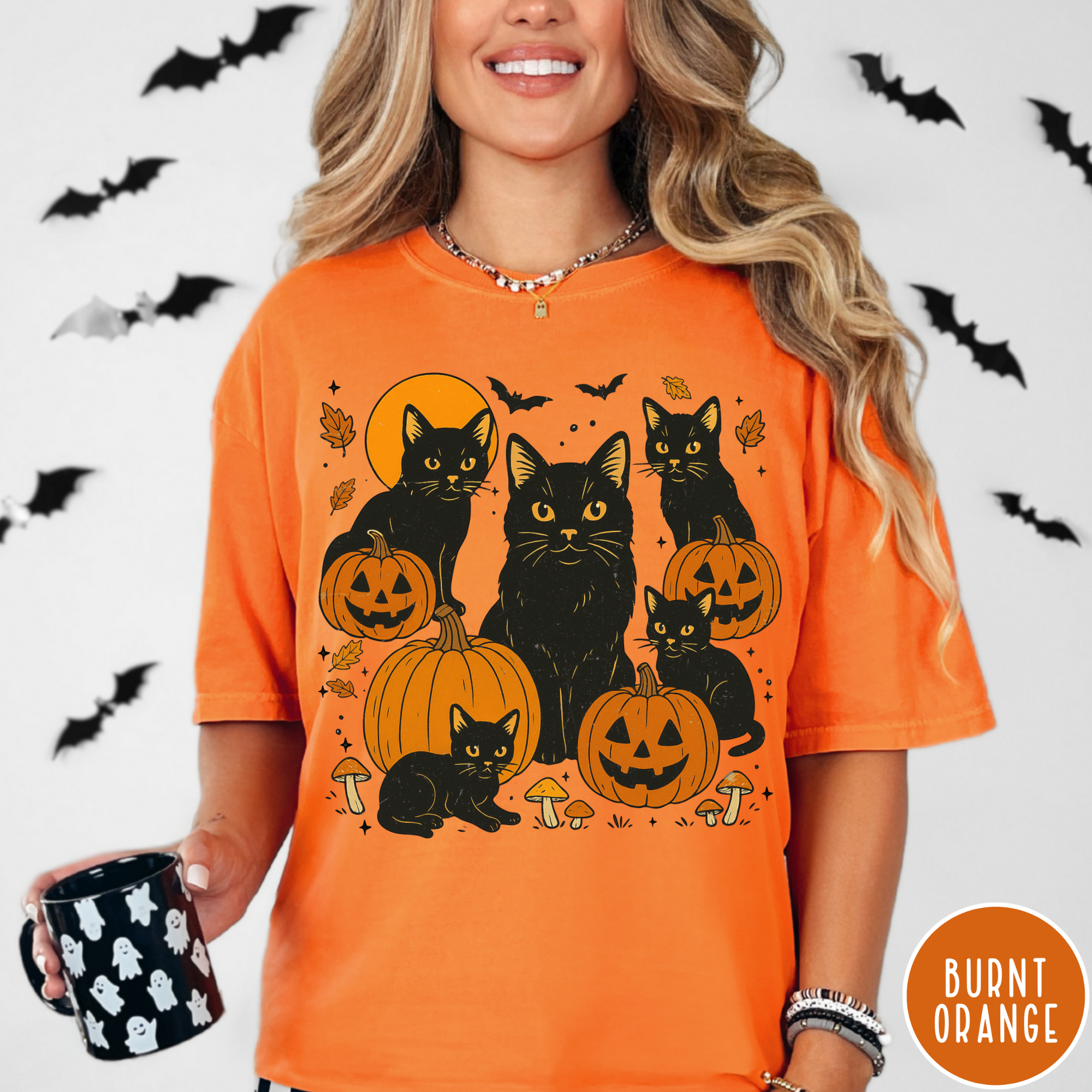 Black Cats & Pumpkins T-Shirt