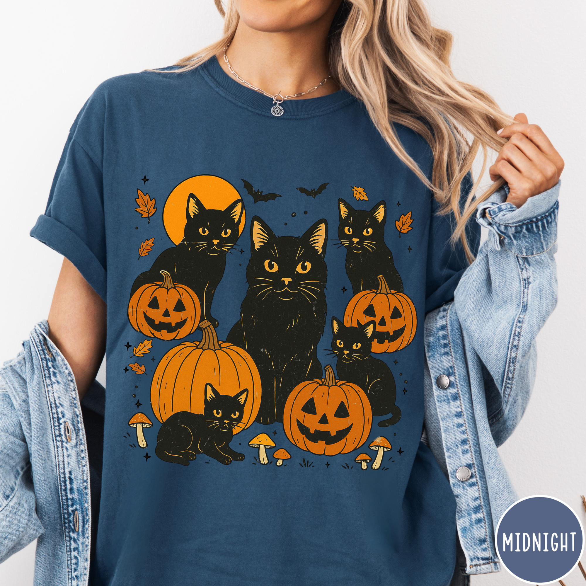 Black Cats & Pumpkins T-Shirt
