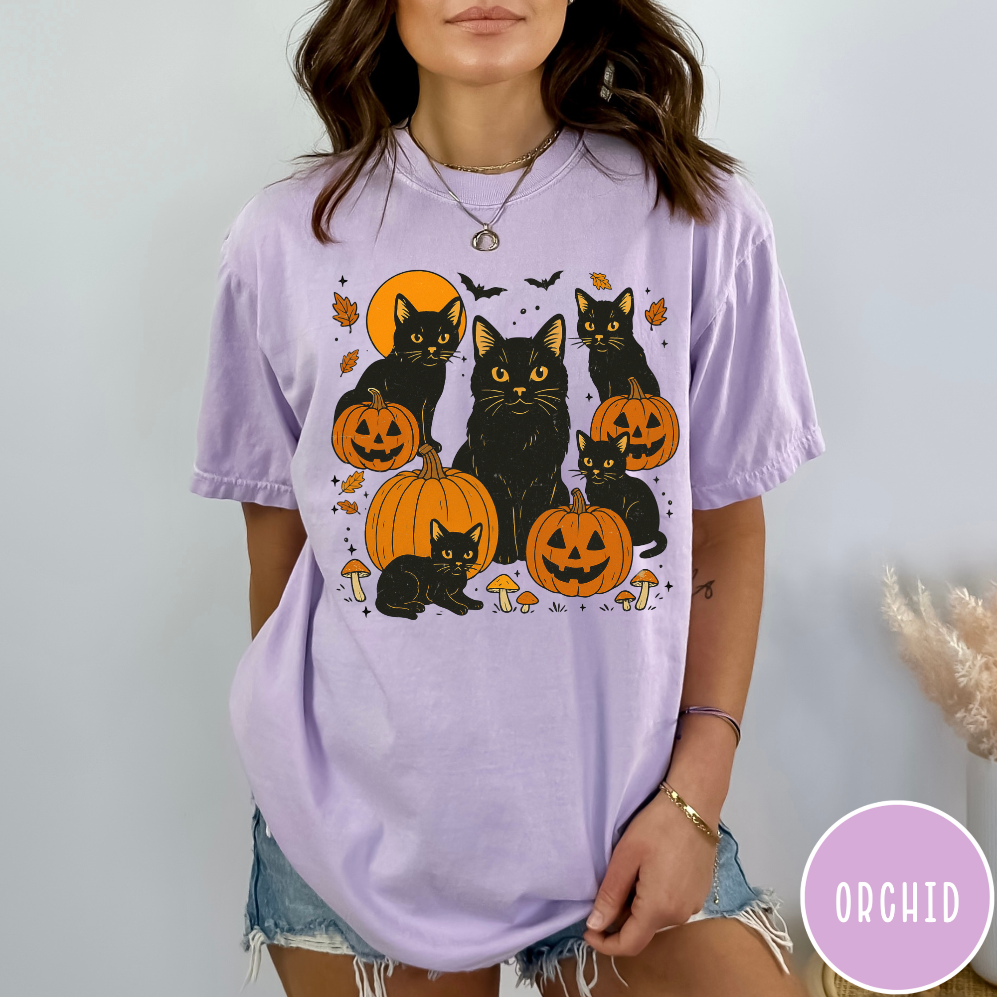 Black Cats & Pumpkins T-Shirt