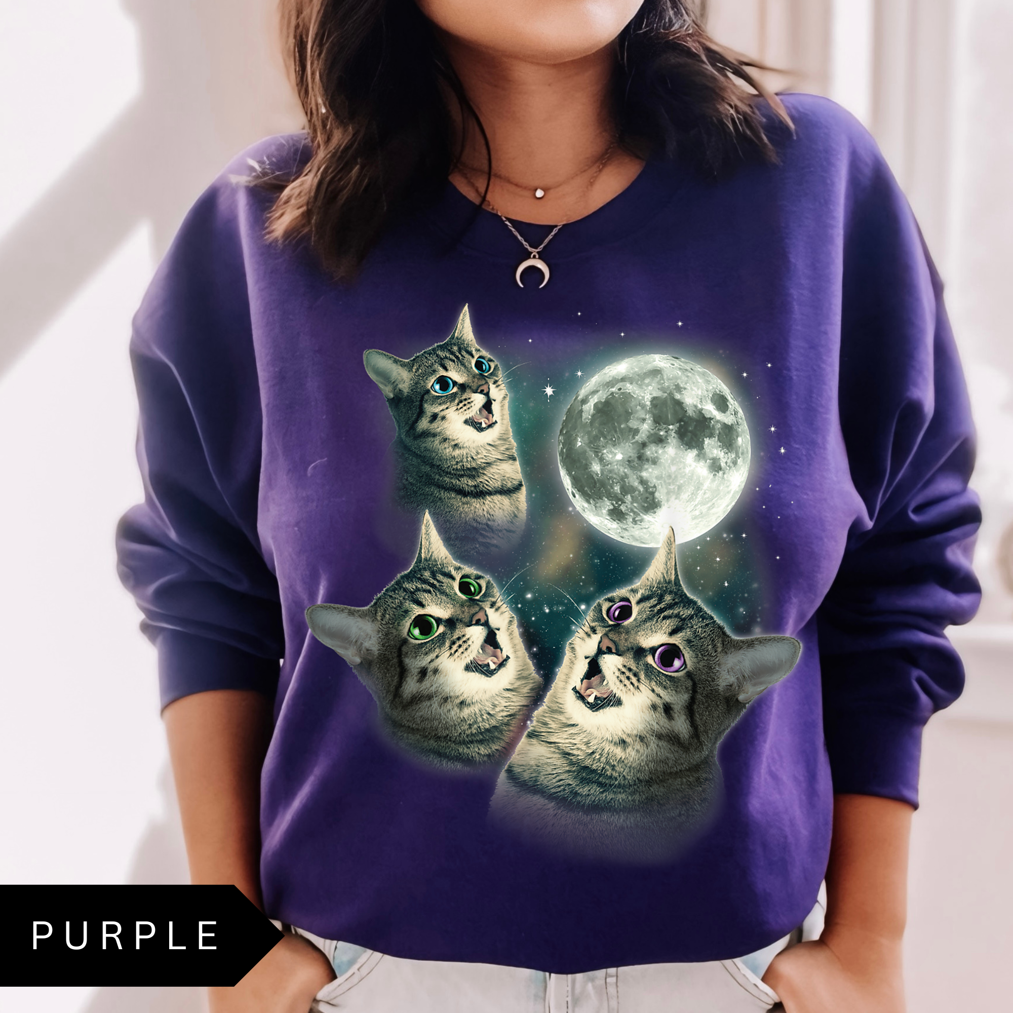 Cats & Moon Sweatshirt