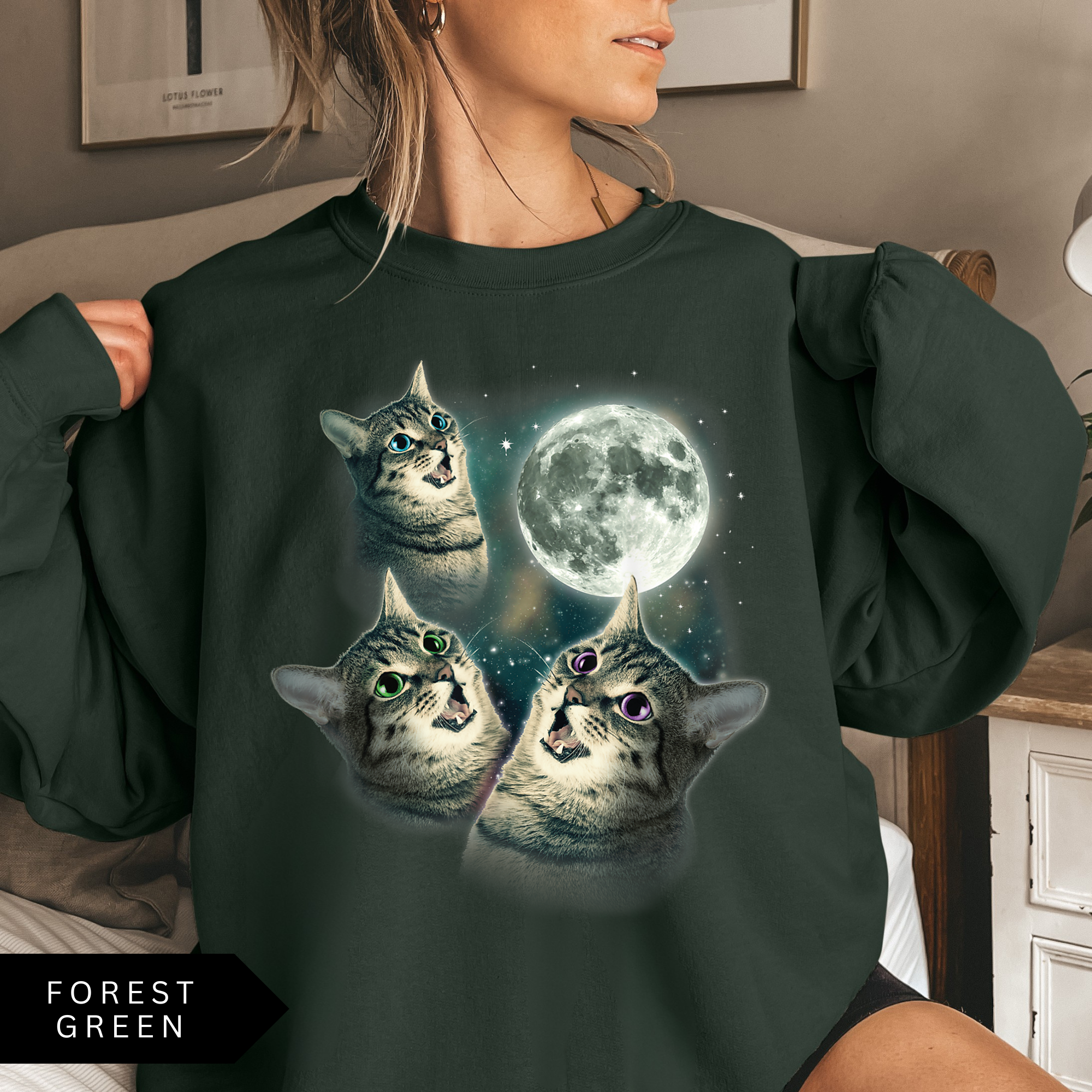 Cats & Moon Sweatshirt