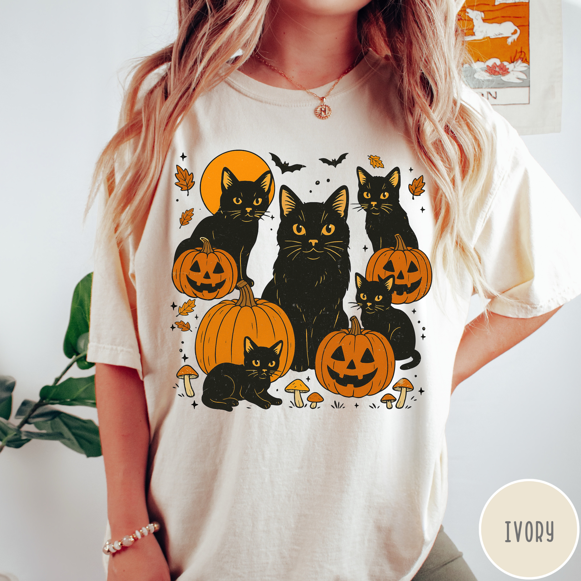 Black Cats & Pumpkins T-Shirt
