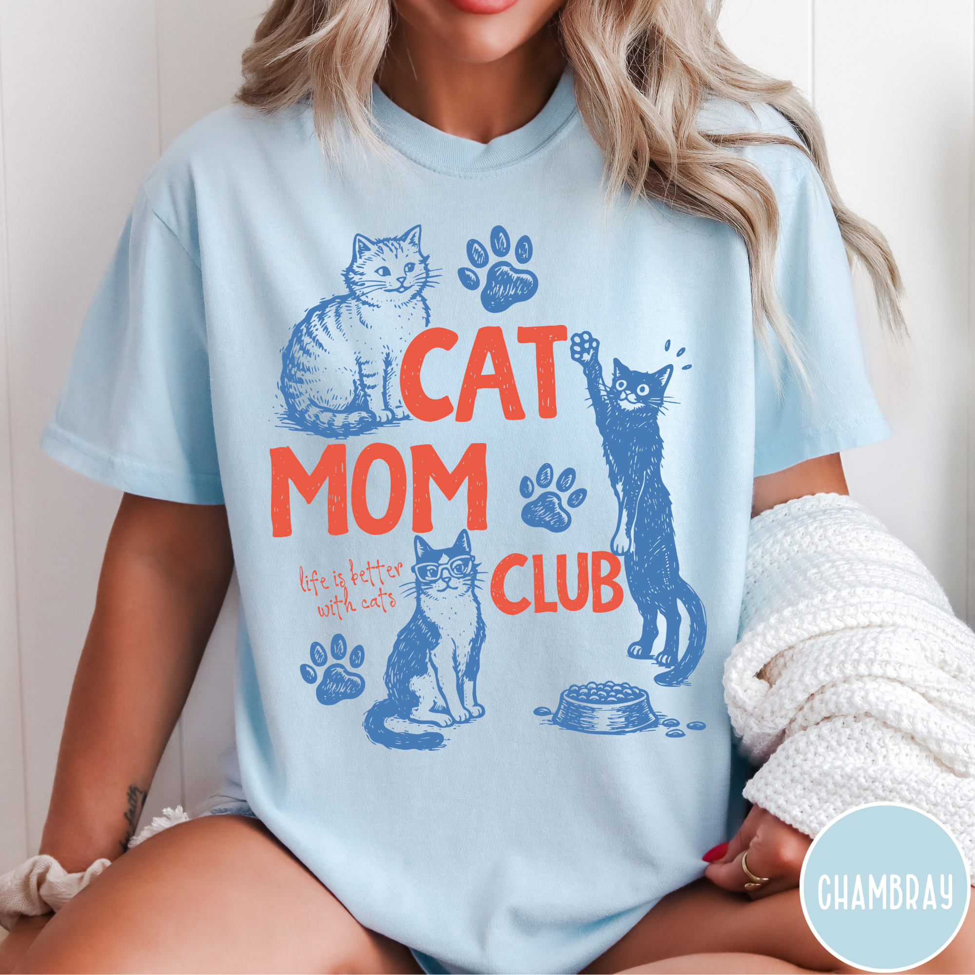 Cat Mom Club T-Shirt