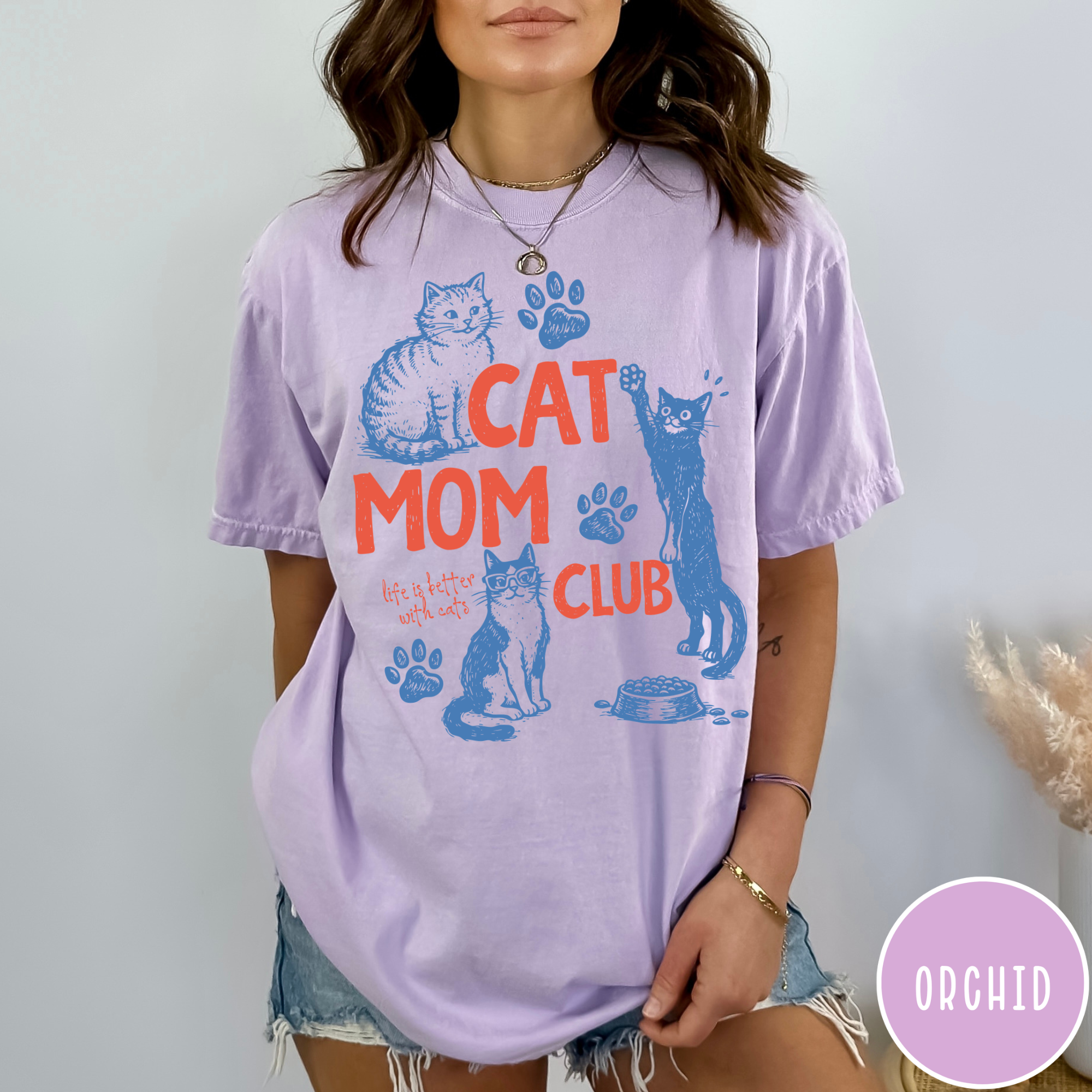 Cat Mom Club T-Shirt
