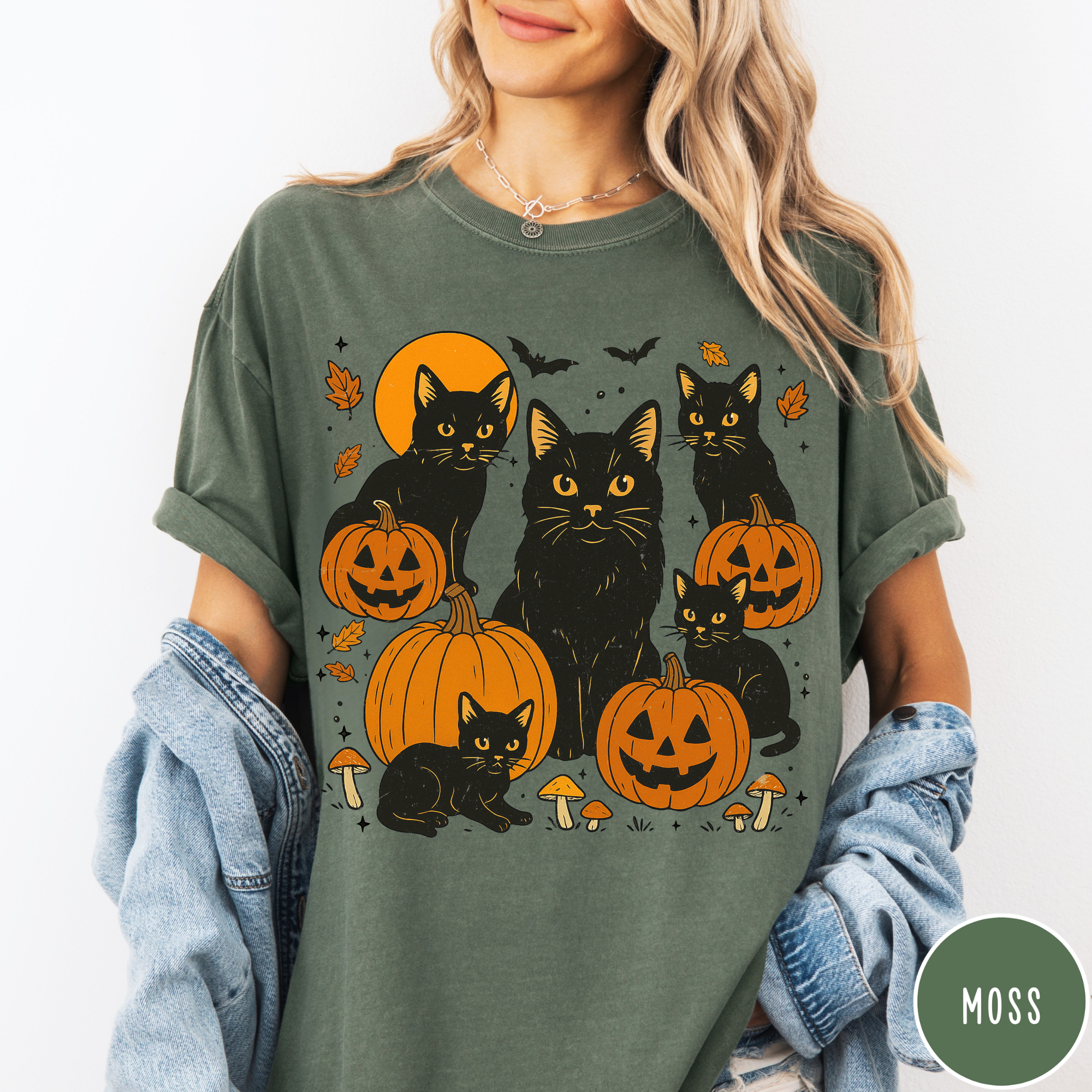 Black Cats & Pumpkins T-Shirt