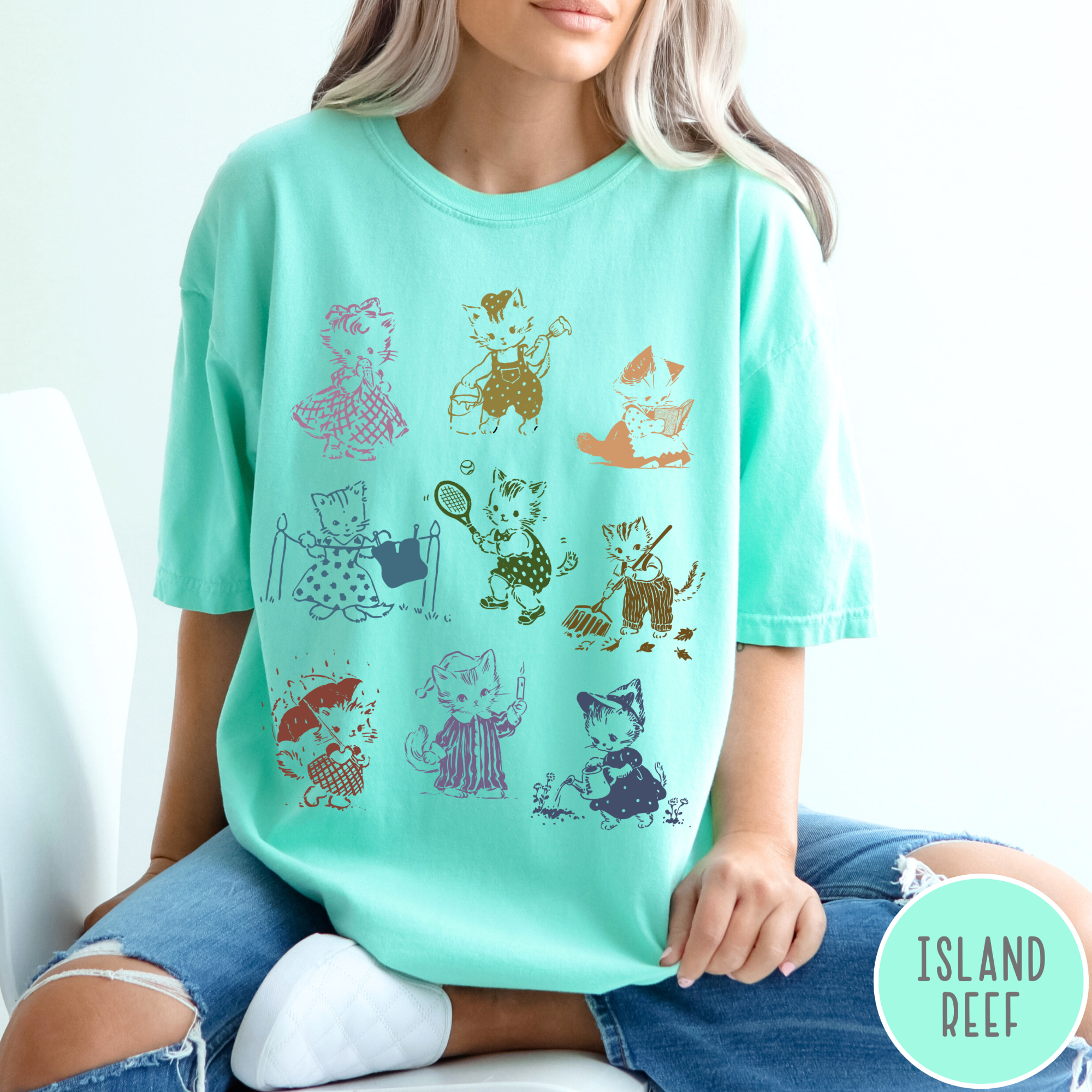 Vintage 1950's Cat T-Shirt