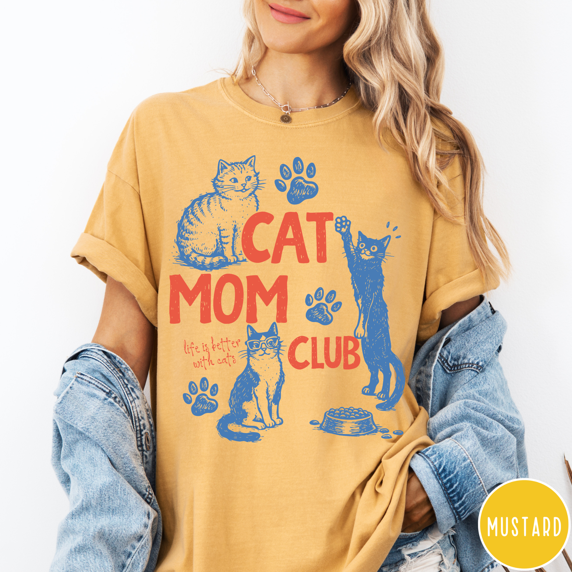 Cat Mom Club T-Shirt