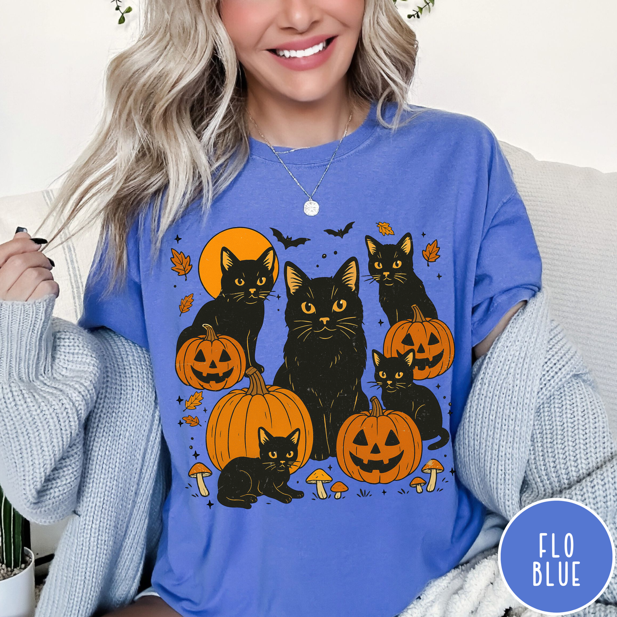 Black Cats & Pumpkins T-Shirt