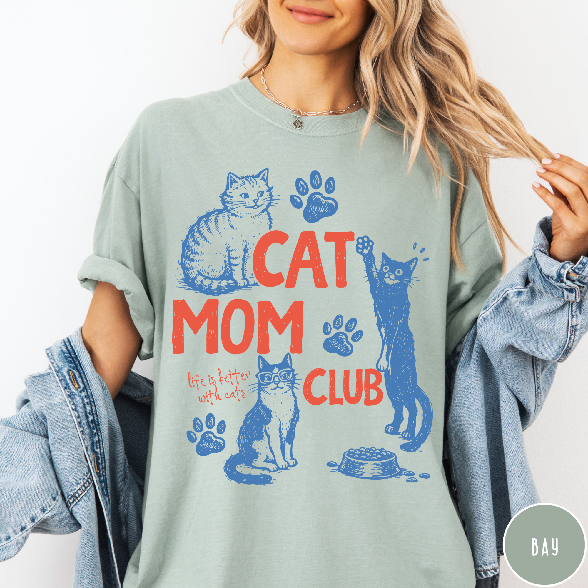 Cat Mom Club T-Shirt