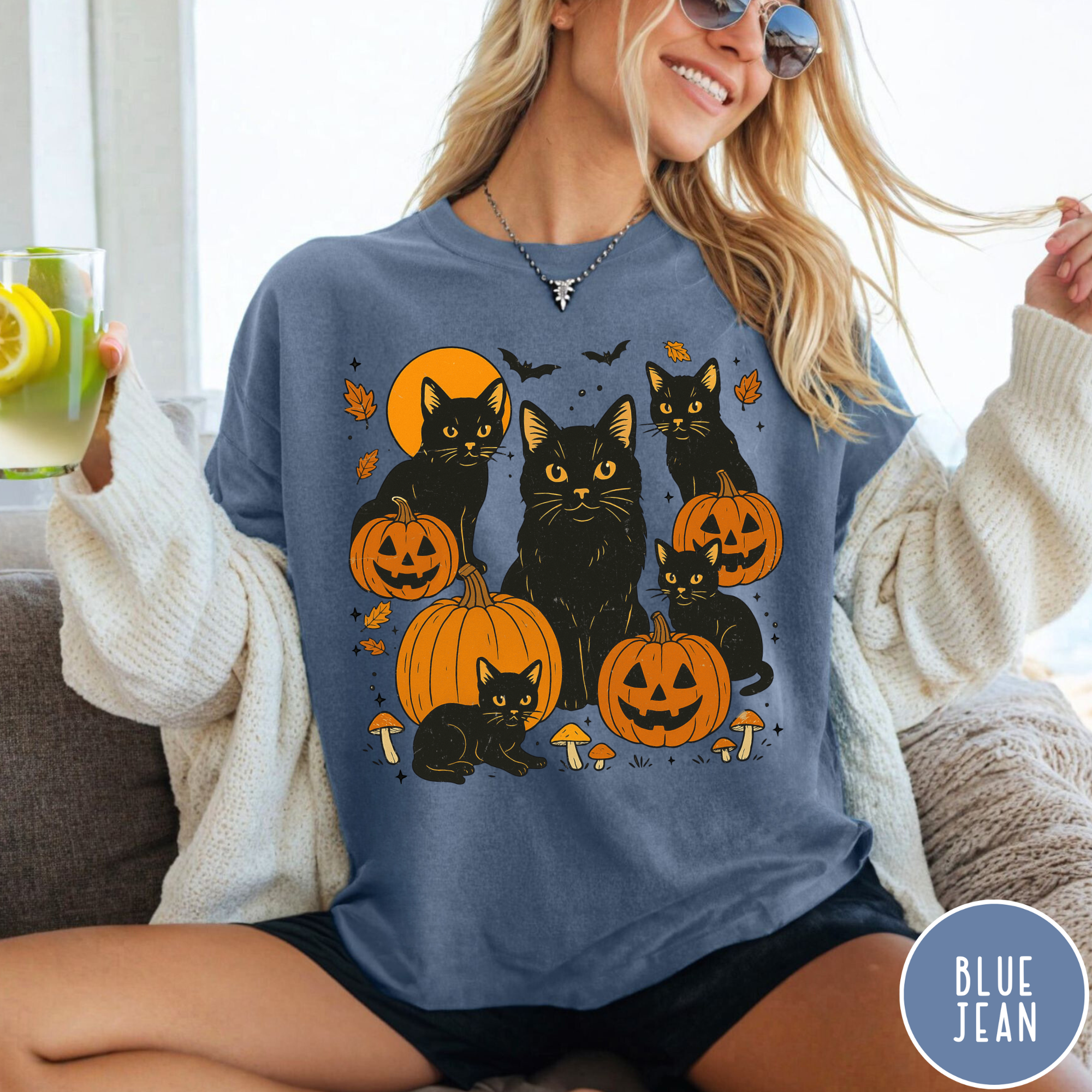 Black Cats & Pumpkins T-Shirt