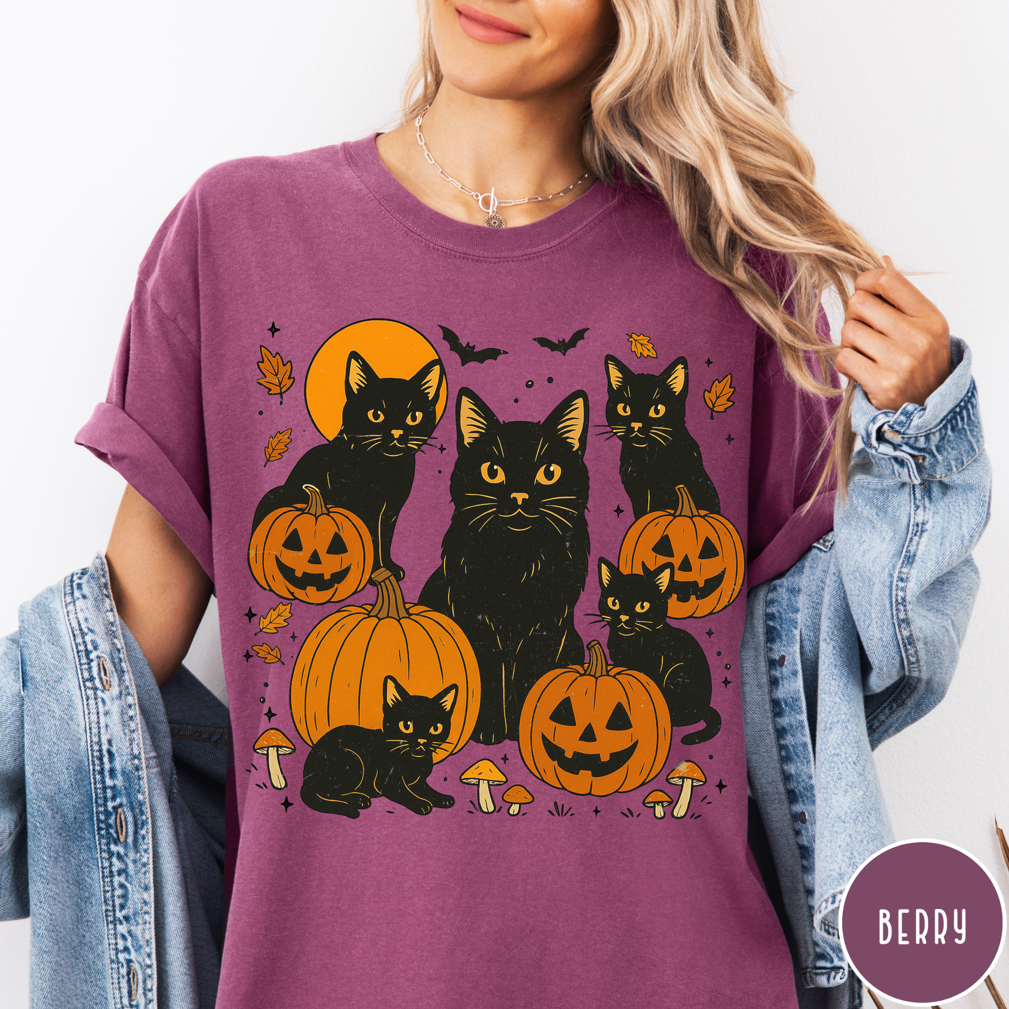Black Cats & Pumpkins T-Shirt