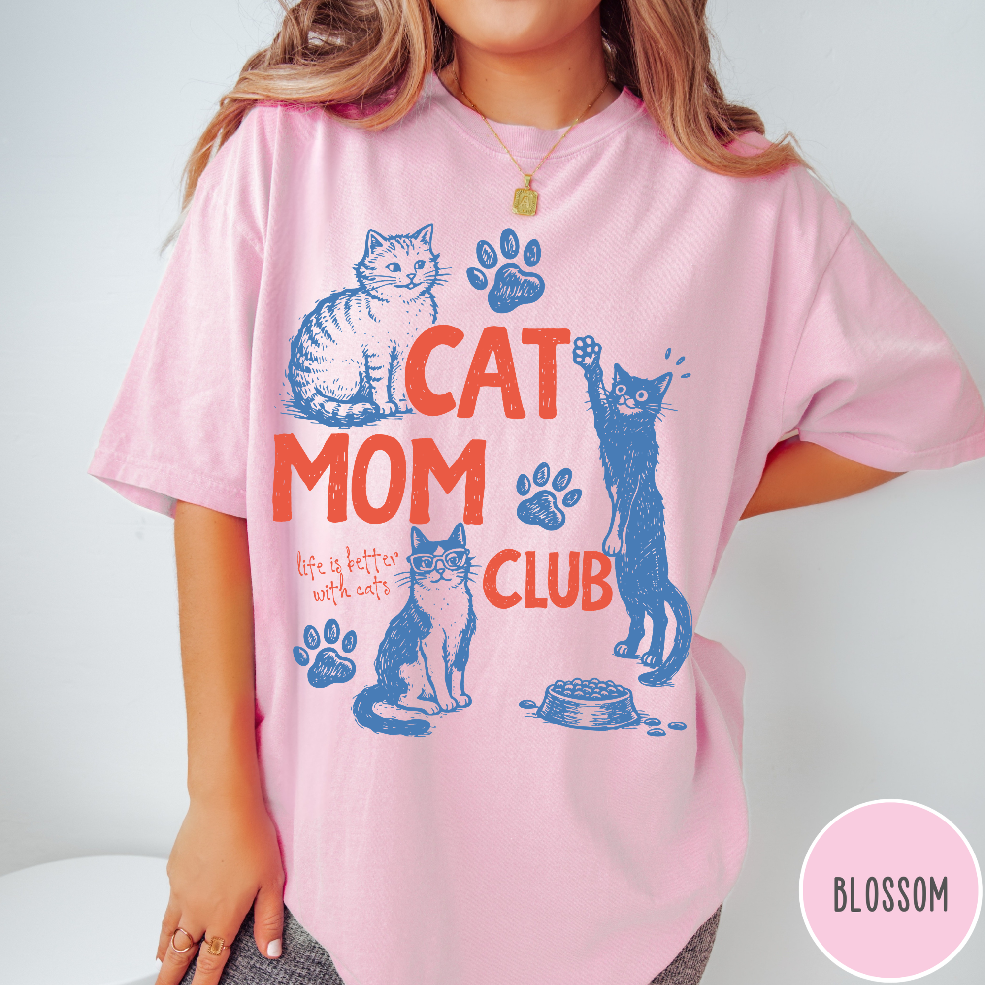 Cat Mom Club T-Shirt